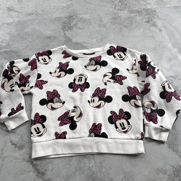 Disney Minnie‎ Mouse Size Medium 8 - 10 Girls Crew Neck Pullover Sweatshirt - Picture 1 of 3
